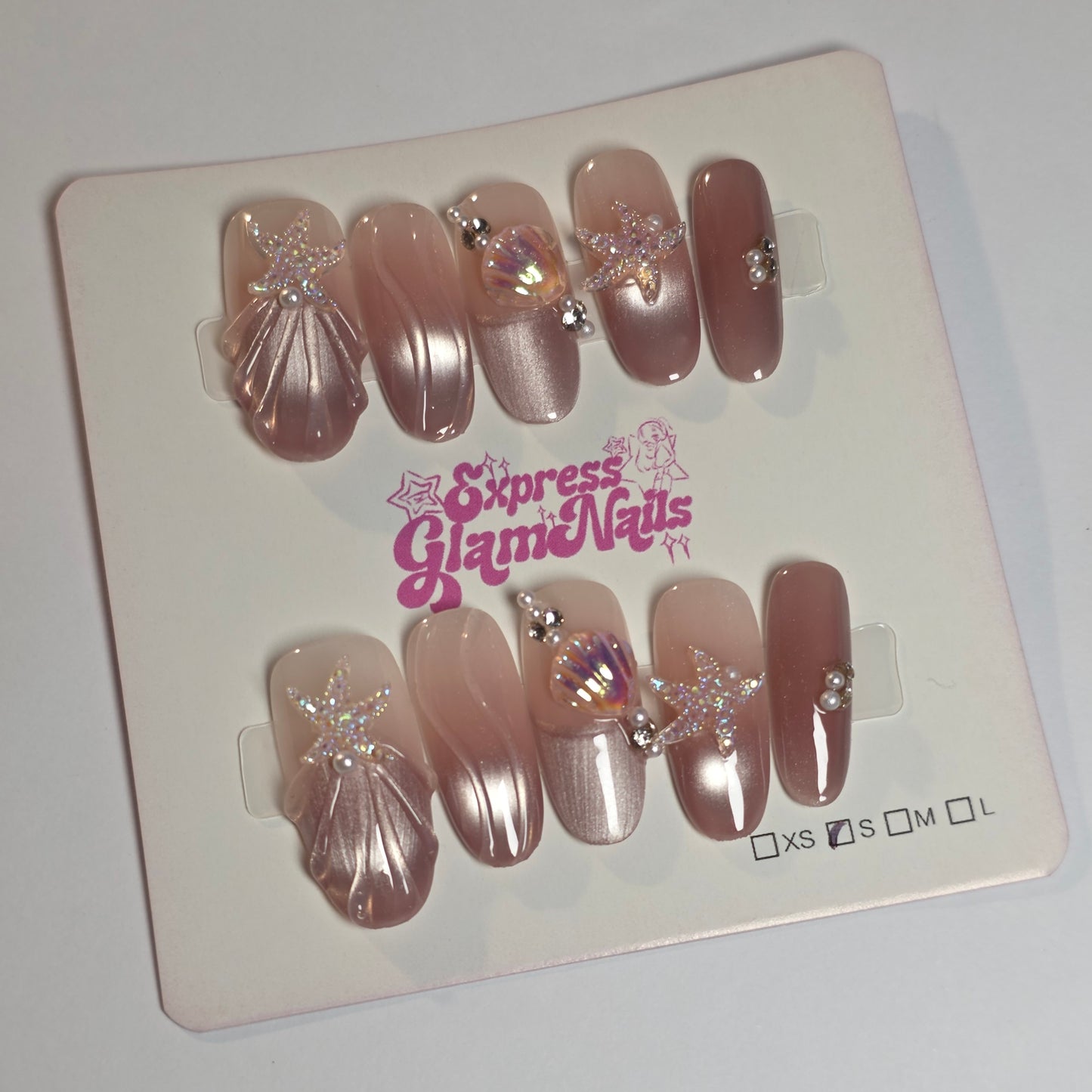 Shell Press On Nails H6