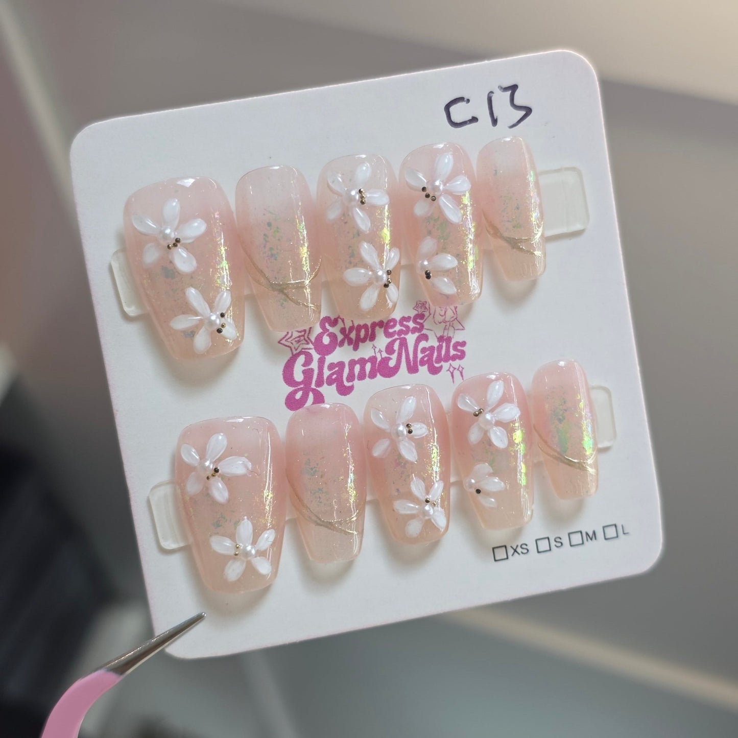 Blossom Glow Press On Nails C13 - Express Glam Nails