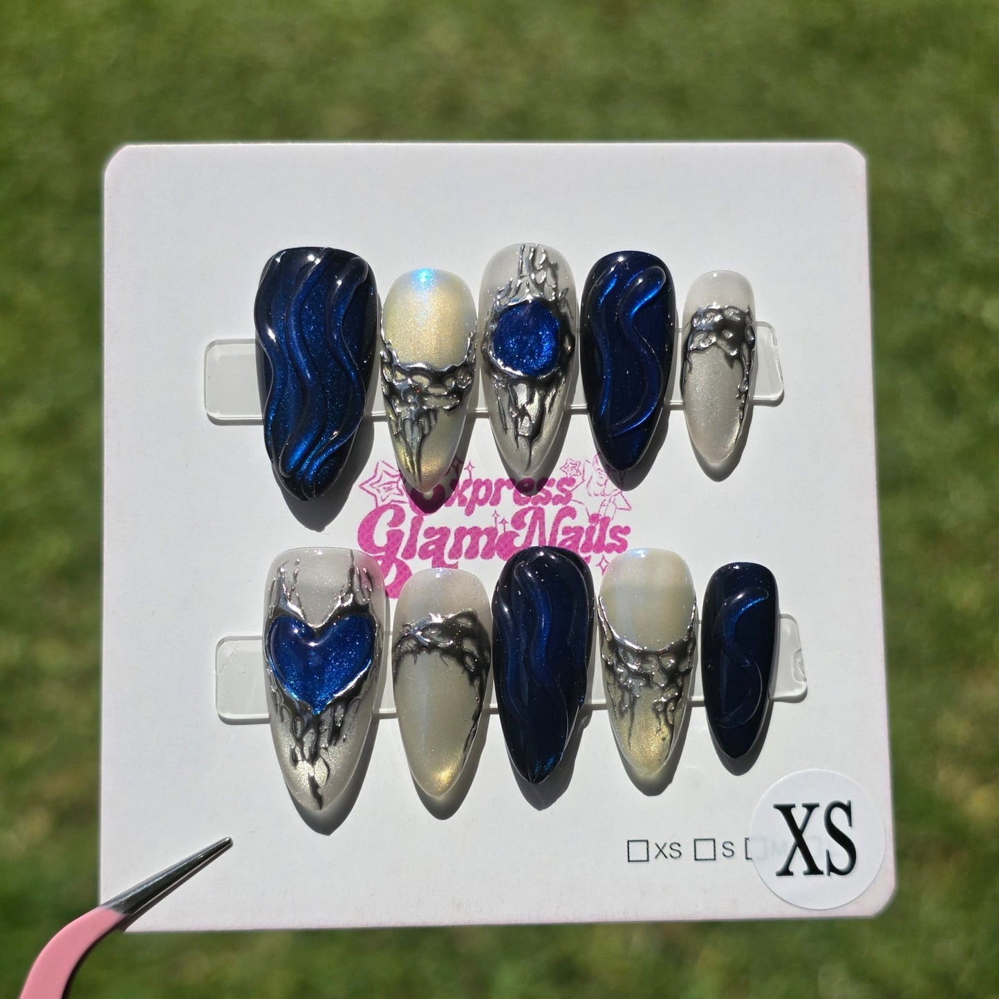 Blue Goth 4A - Express Glam Nails