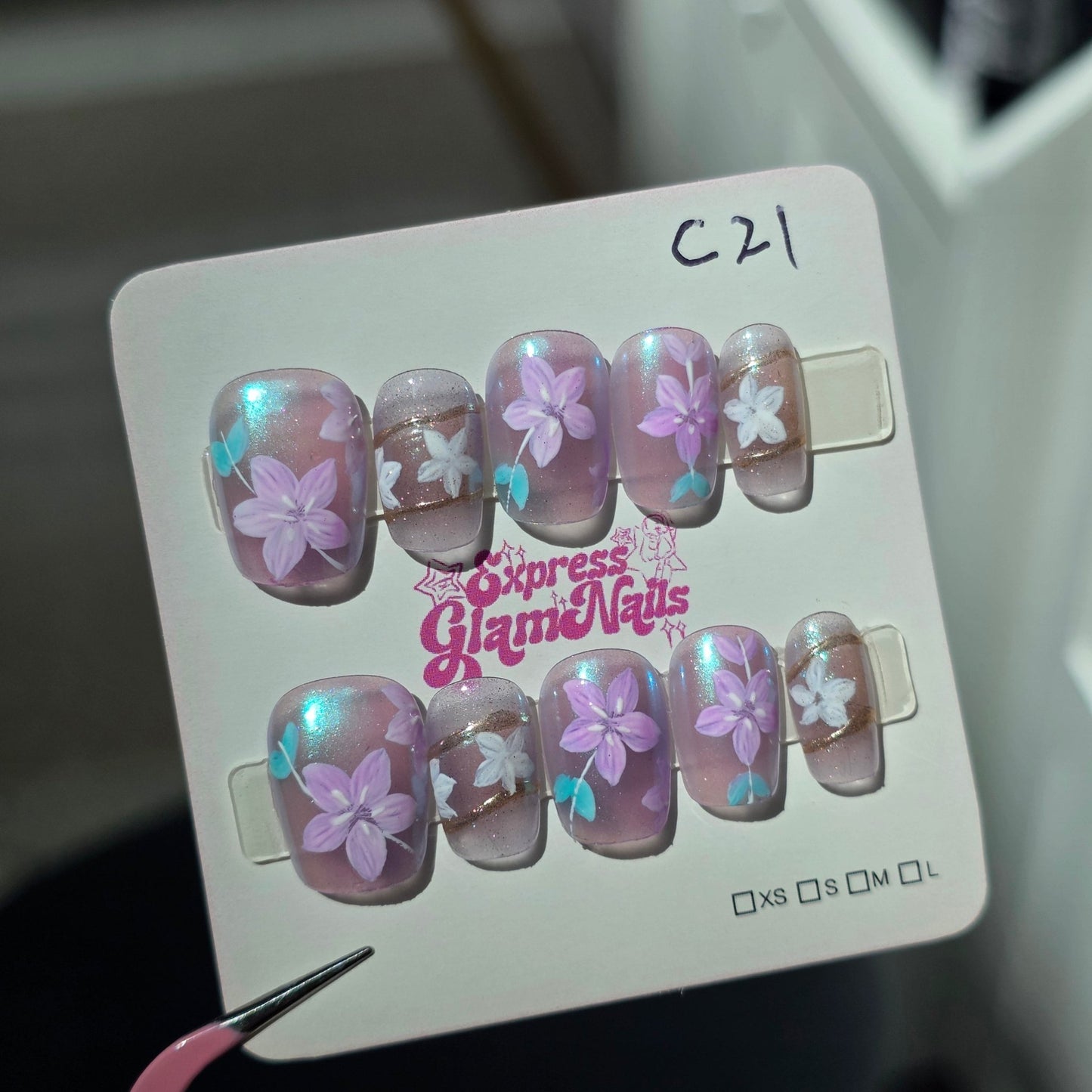 Petal Whisper Press On Nails C21 - Express Glam Nails