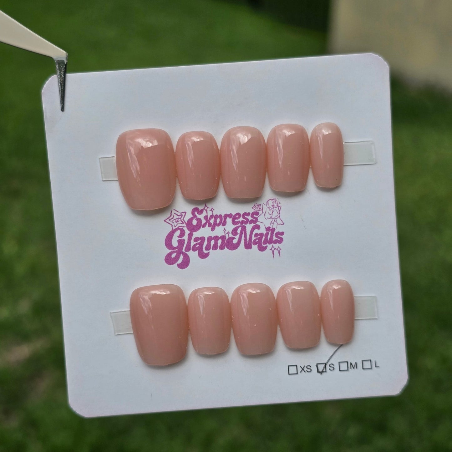Plain Nude Square Coffin Short 2B - Express Glam Nails