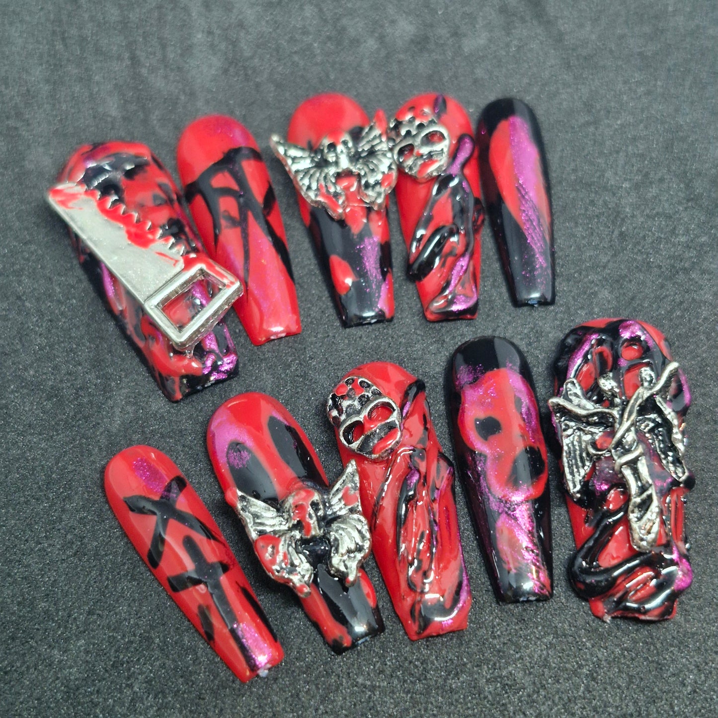 Scarlet Enigma Press-On Nail Set ONLINE only