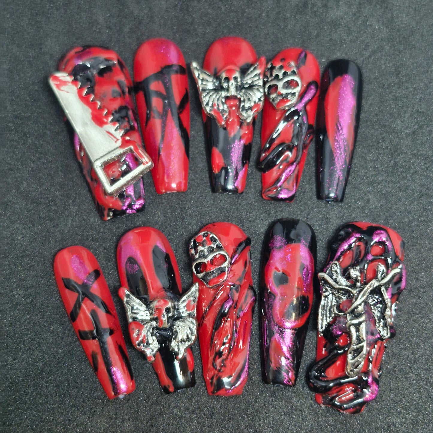 Scarlet Enigma Press-On Nail Set ONLINE only