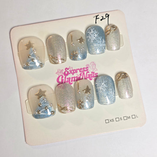 Christmas Press On Nails F29