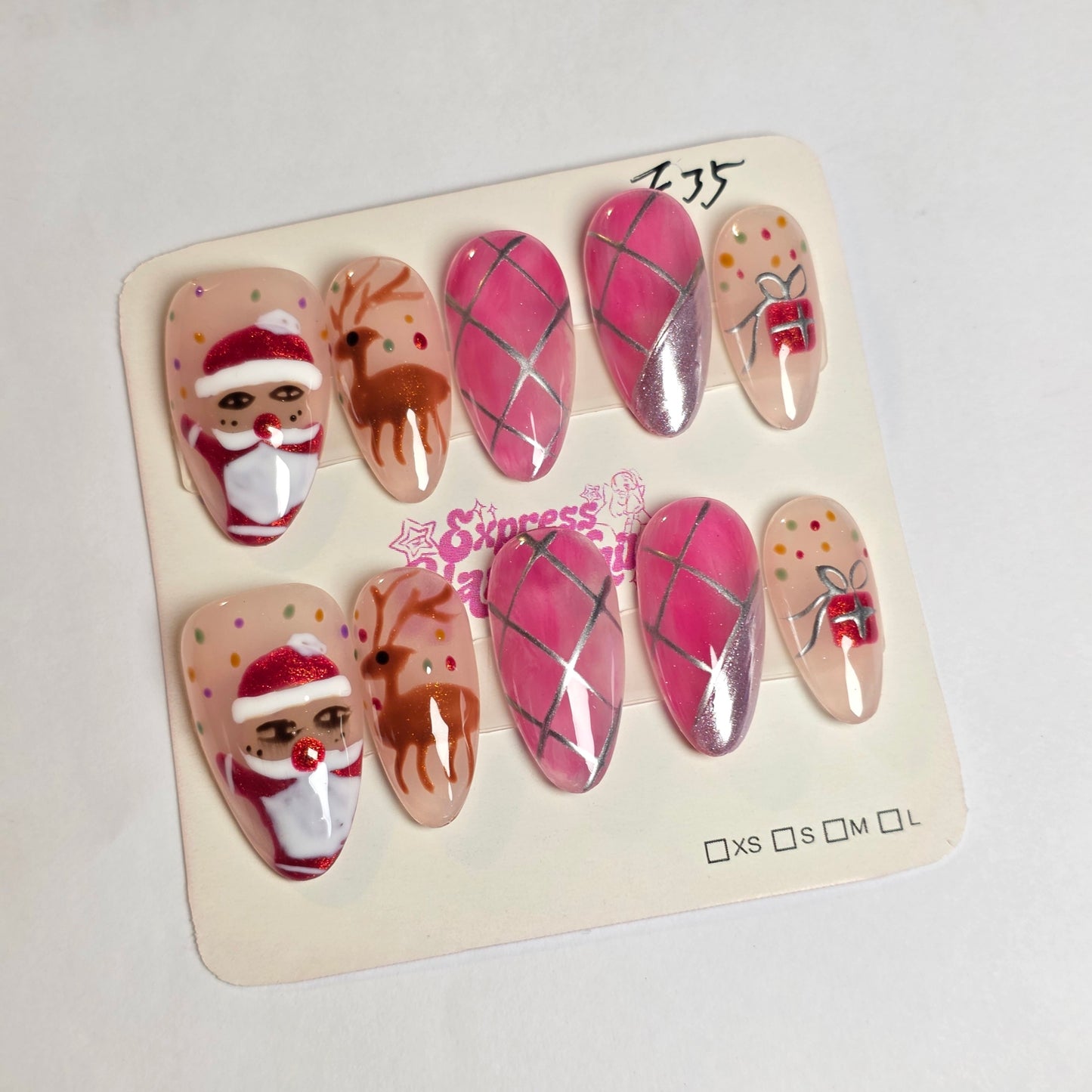 Christmas Santa Press On Nails F35