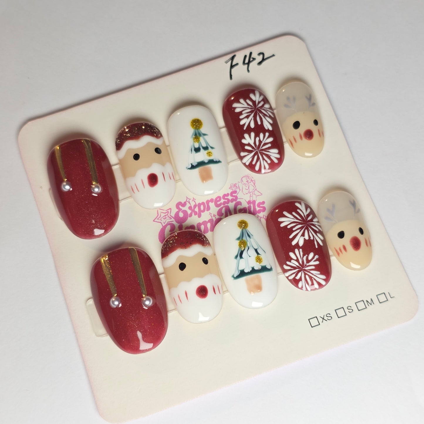 Christmas Press On Nails F42
