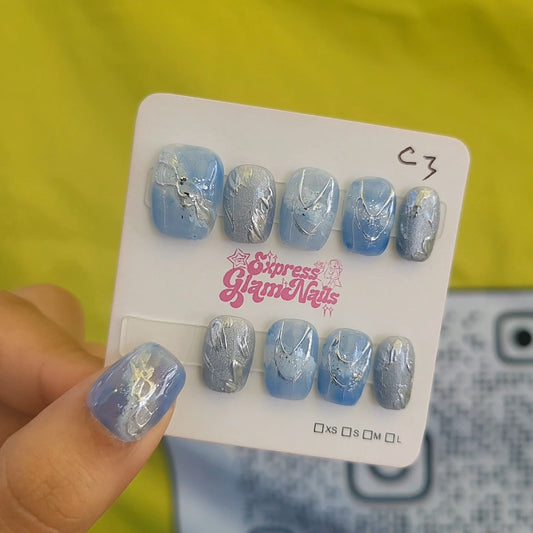 Frosted Twilight Press On Nails C3