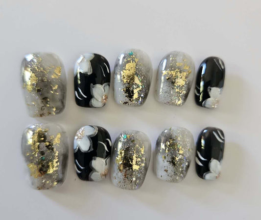 Black Bling Press On Nails - Express Glam Nails