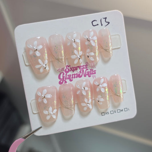 Blossom Glow Press On Nails C13 - Express Glam Nails