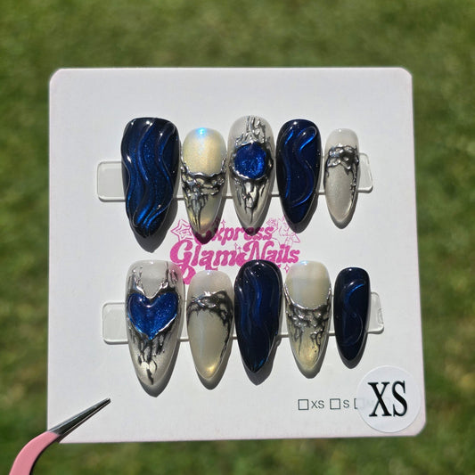 Blue Goth 4A - Express Glam Nails