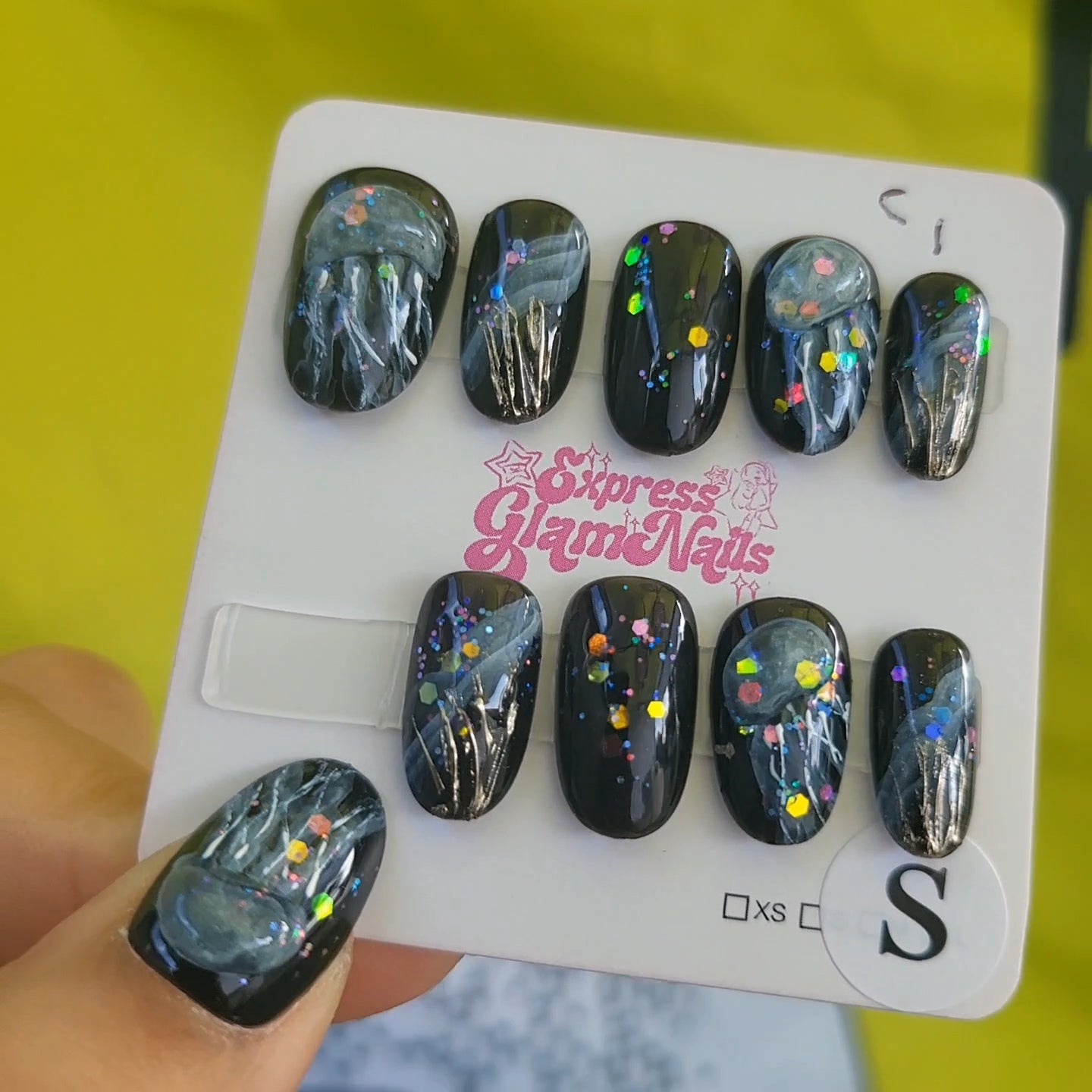 Cosmic Abyss Press On Nails C1 - Express Glam Nails
