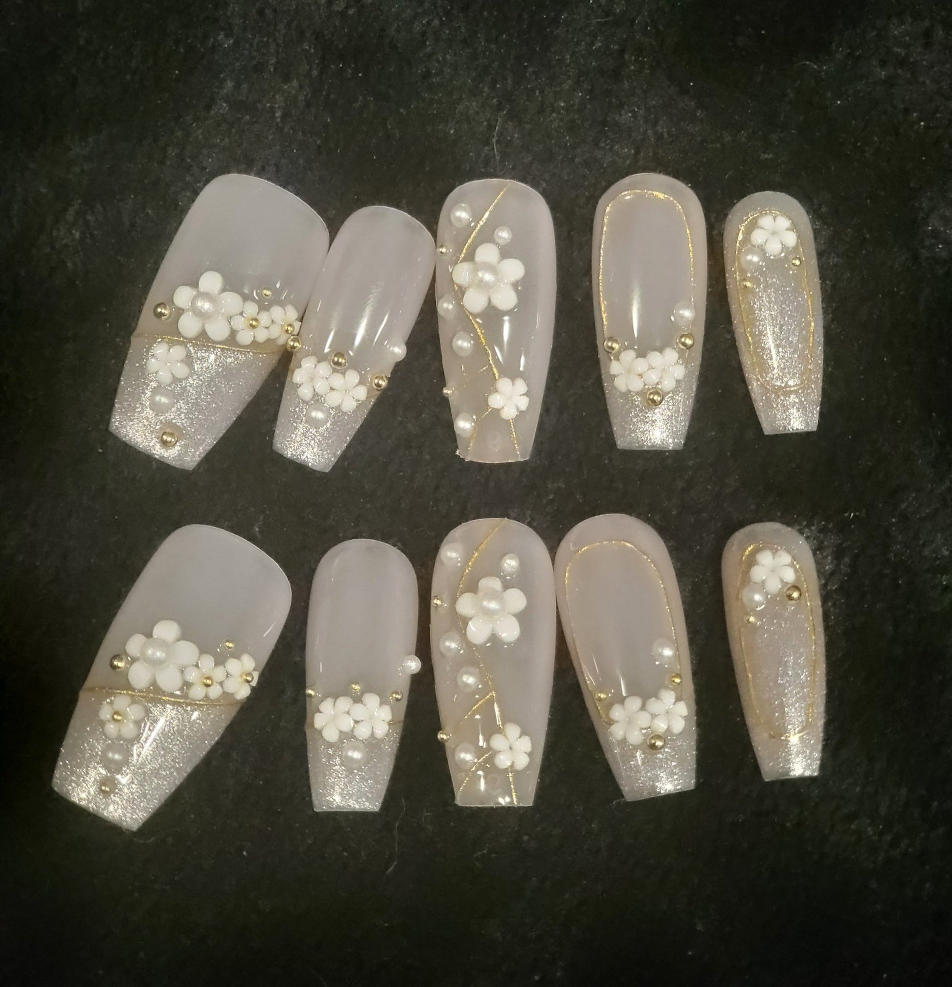 Flower Press On Nails - Express Glam Nails