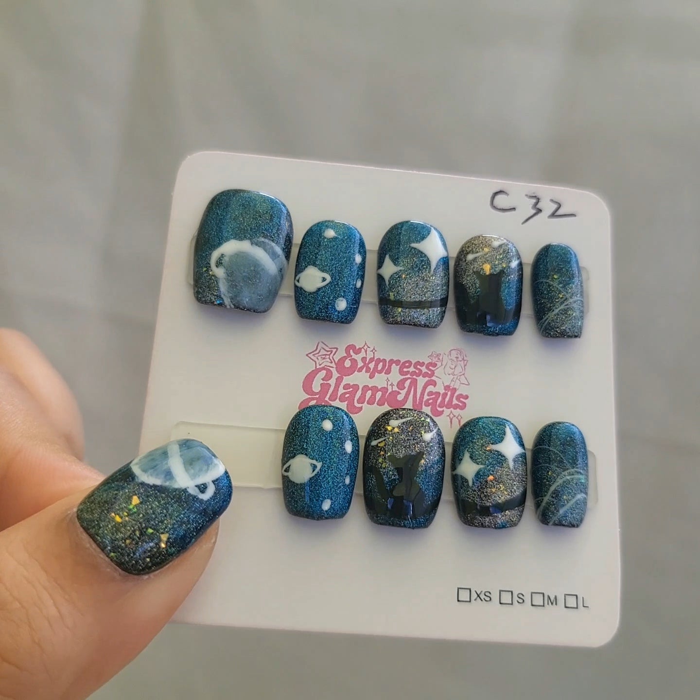 Galaxy Dreams Press On Nails C32 - Express Glam Nails