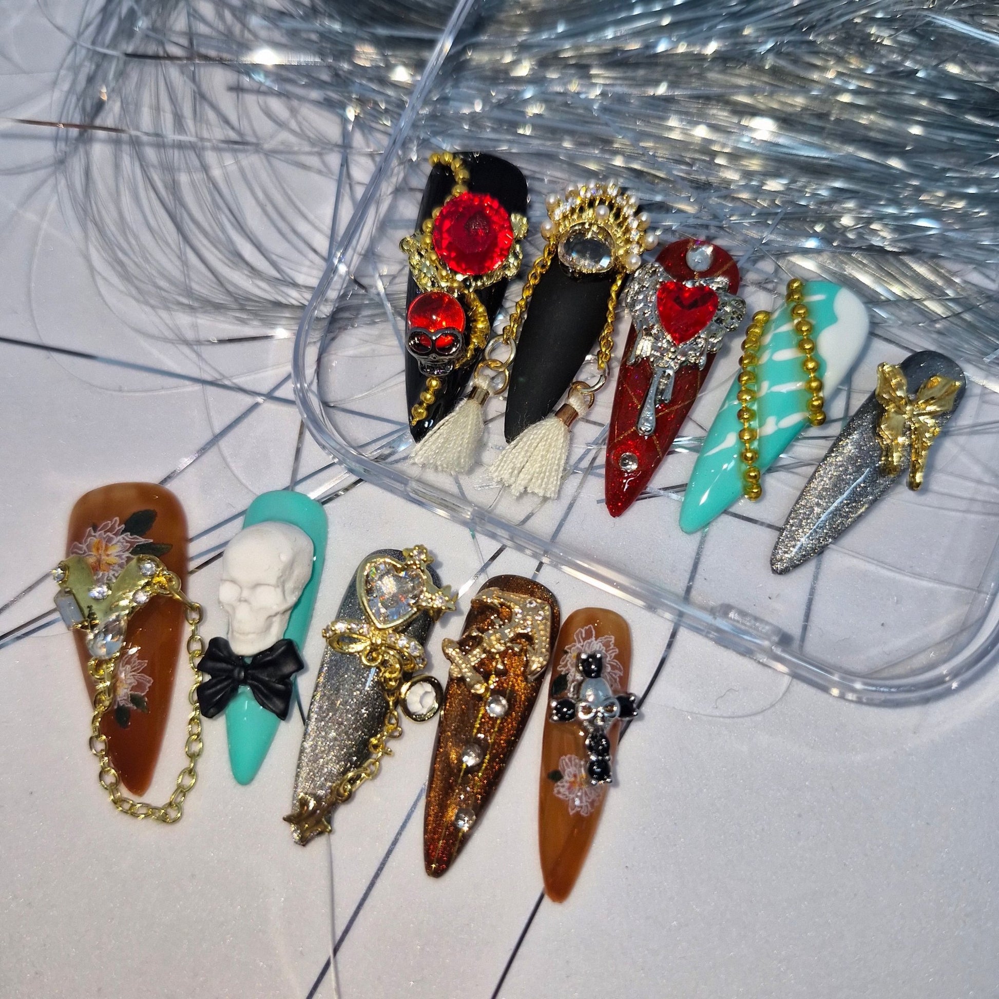 Halloween Baroque Elegance Press - On Nail Set - Express Glam Nails