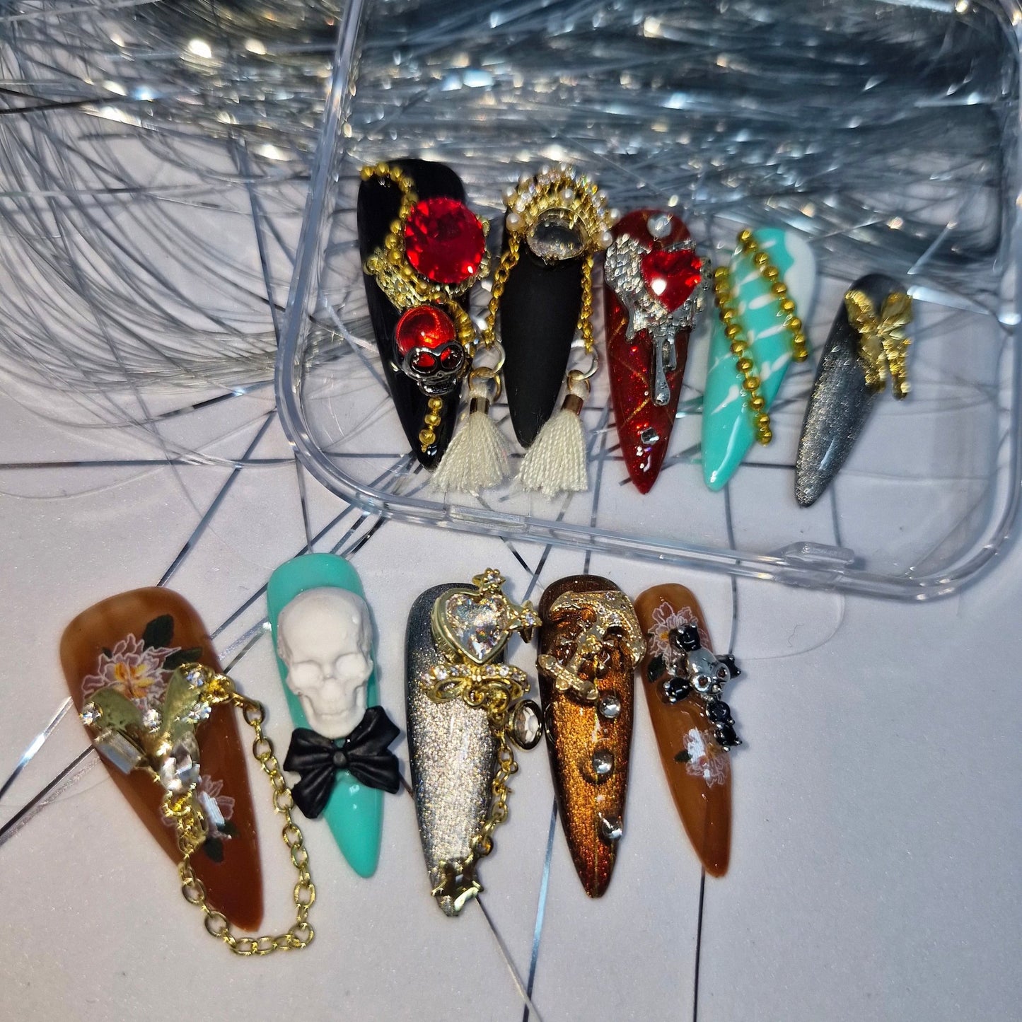 Halloween Baroque Elegance Press - On Nail Set - Express Glam Nails