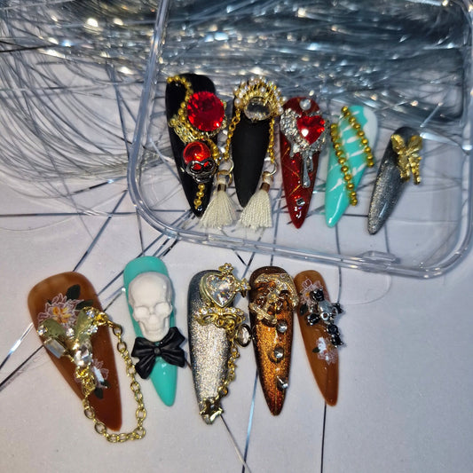 Halloween Baroque Elegance Press - On Nail Set - Express Glam Nails