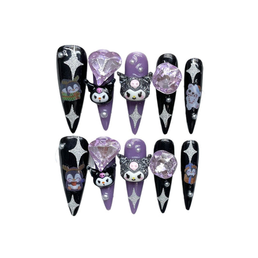 Kuromi Press On Nails - Express Glam Nails