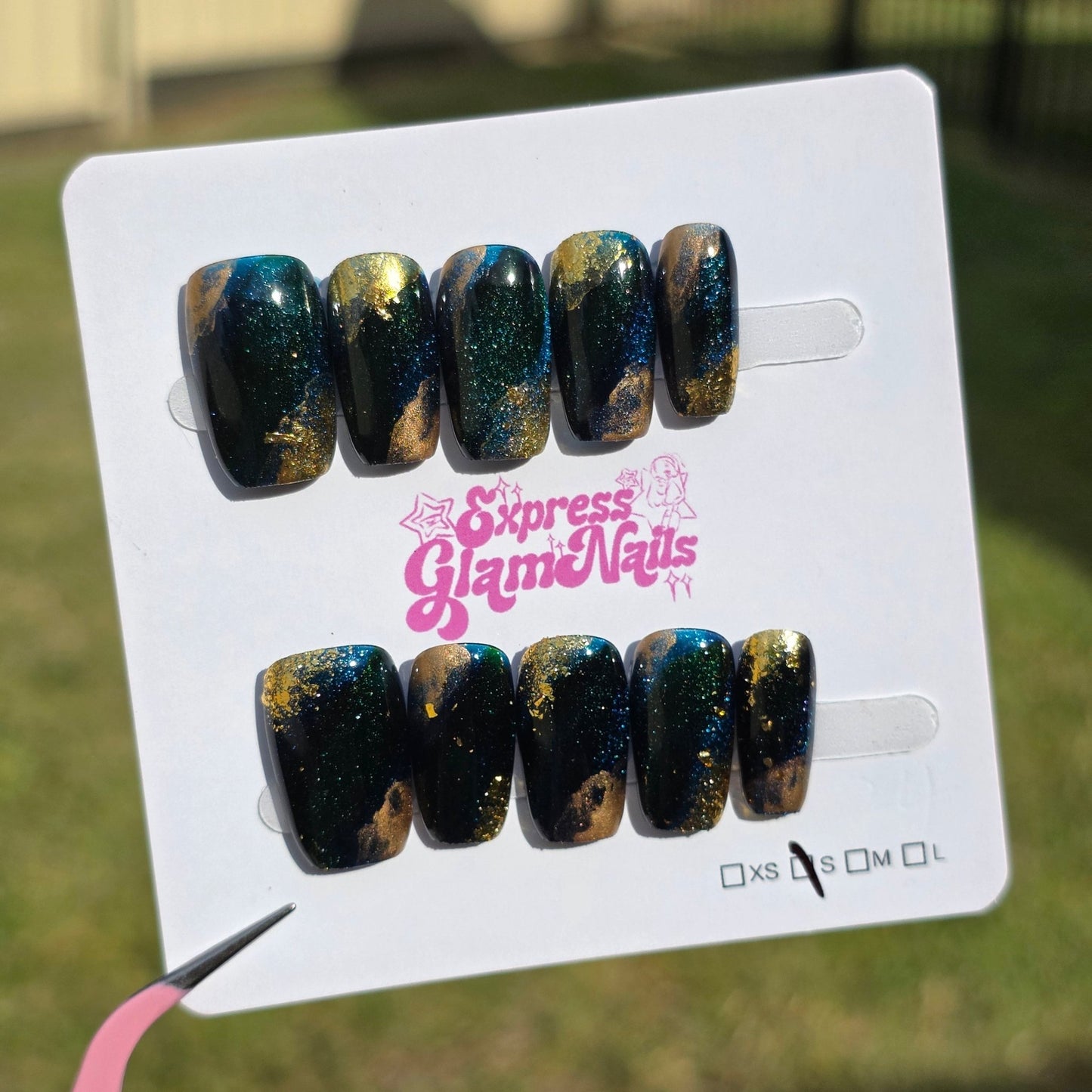 Marble Medium Square I24 - Express Glam Nails