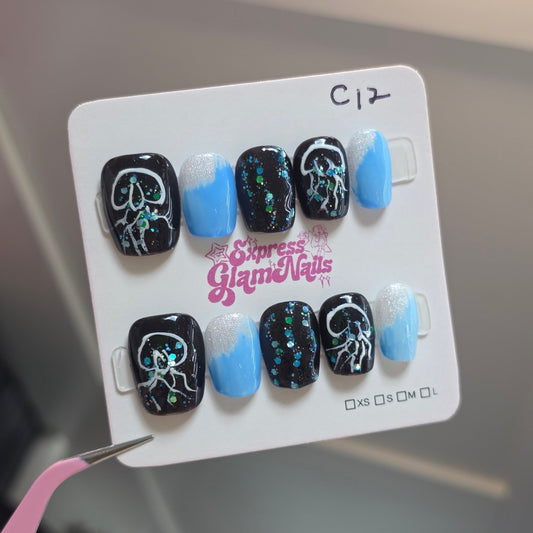 Midnight Abyss Press On Nails C12 - Express Glam Nails