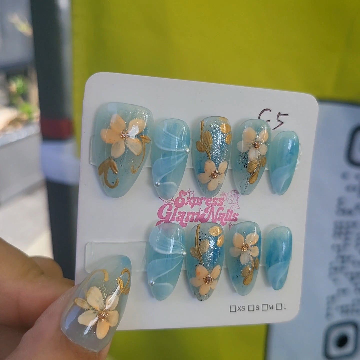 Ocean Bloom Dreamscape Press On Nails C5 - Express Glam Nails