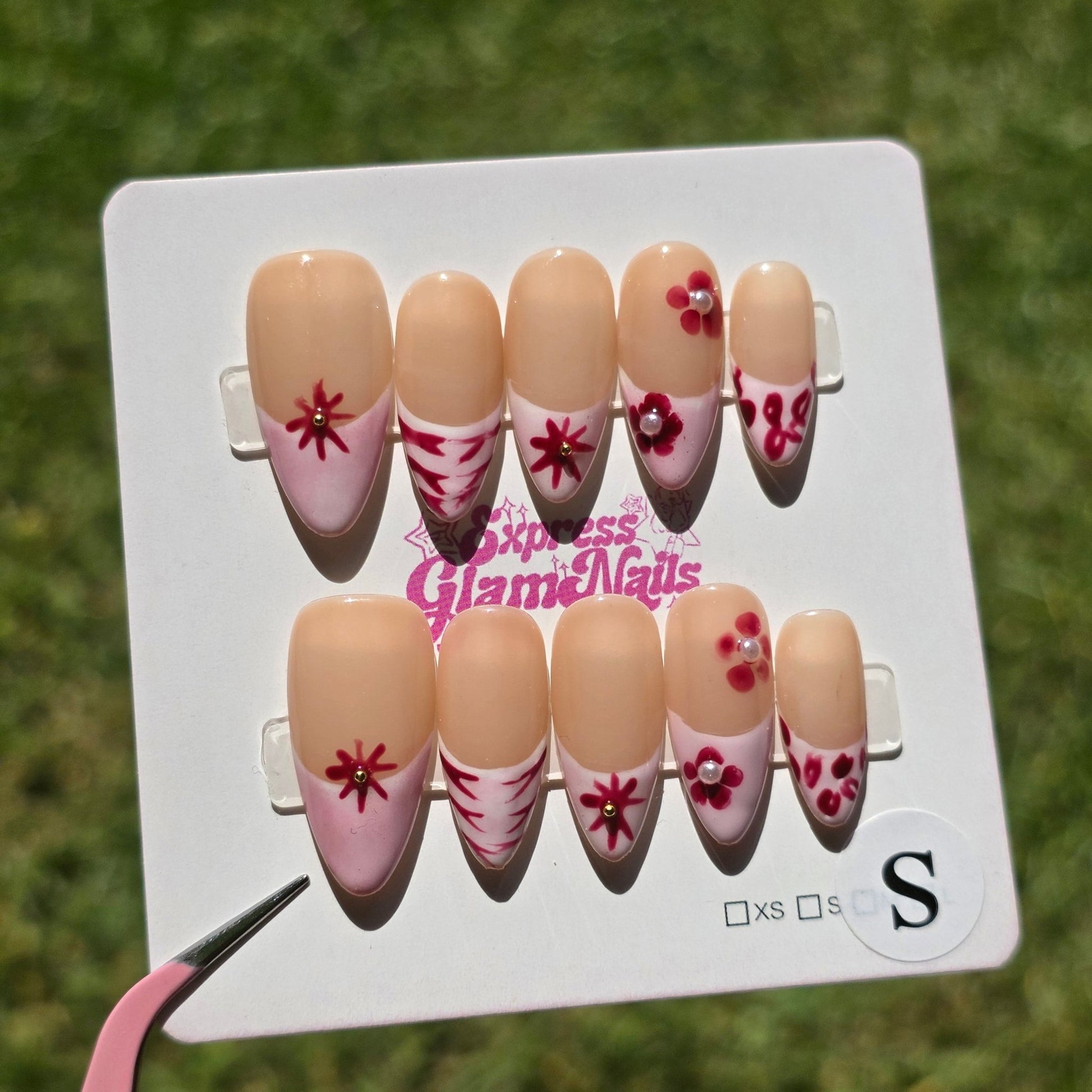 Pink French Tips 24A - Express Glam Nails