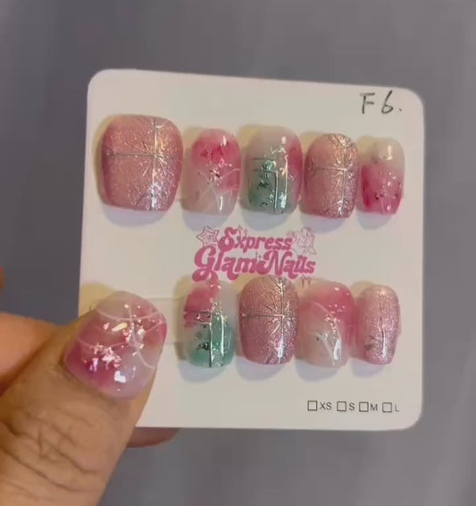 Peachy Press On Nails F6