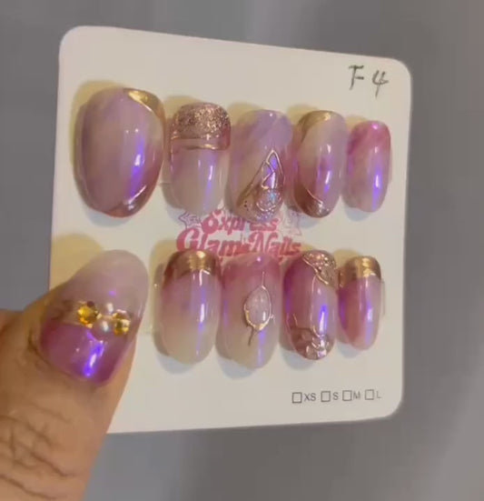 Heart Press On Nails F4