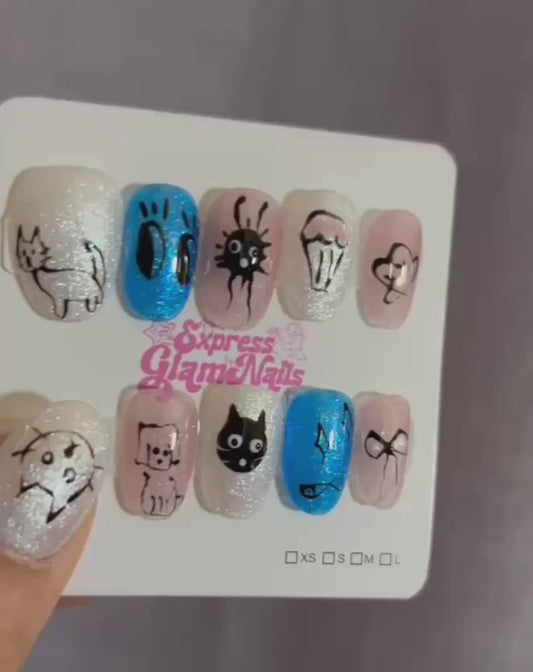 Whiskers & Paws Press On Nails