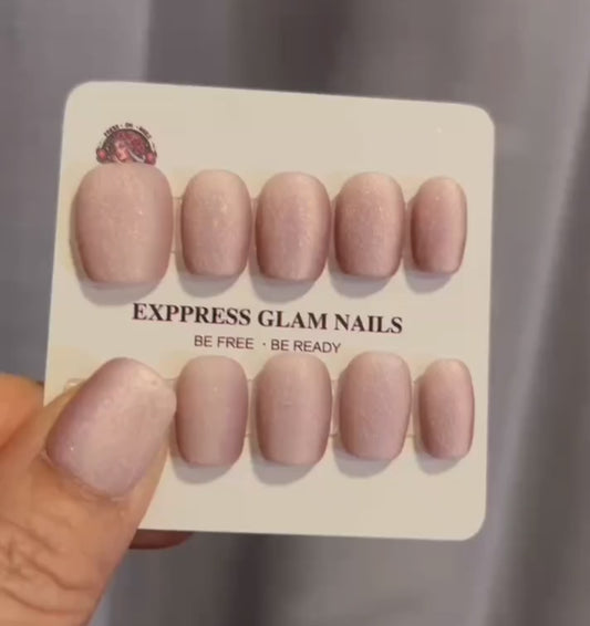 Blush Velvet Press On Nails