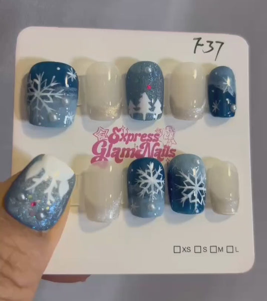 Christmas Press On Nails F37