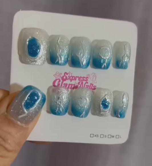 Arctic Jewel Press On Nails