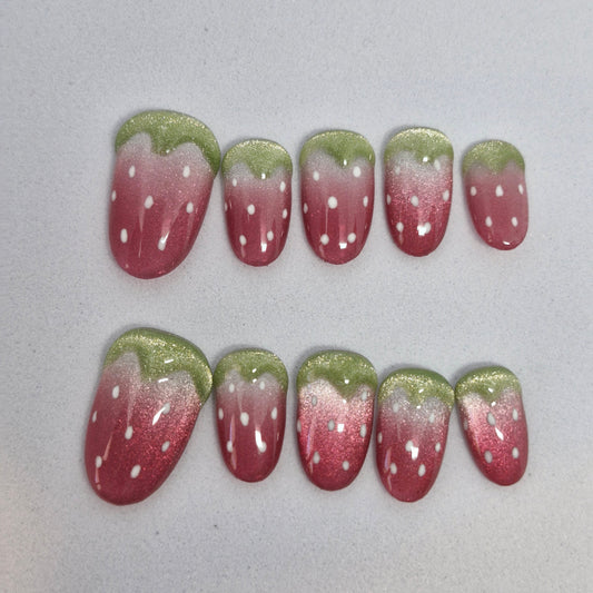 Strawberry Queen Press On Nails