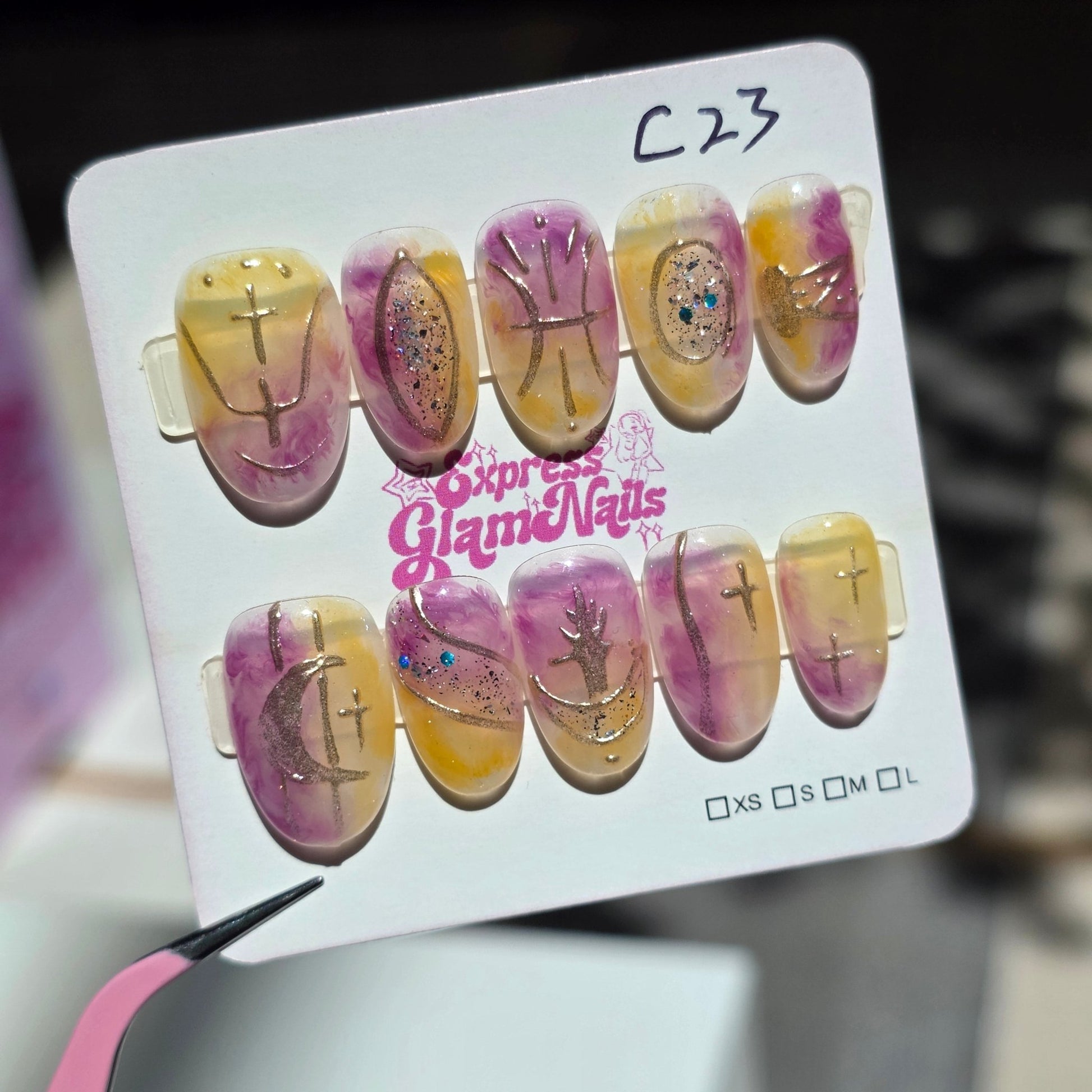 Stardust Dreams Press On Nails C23 - Express Glam Nails