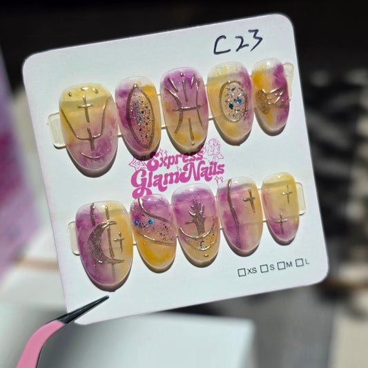 Stardust Dreams Press On Nails C23 - Express Glam Nails